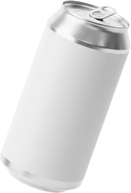 Empty beer can symbolizing a blank canvas